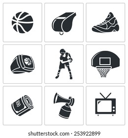 Basketball Vector Icons Set