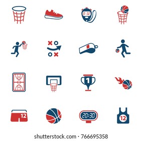 basketball vector icons for web and user interface design