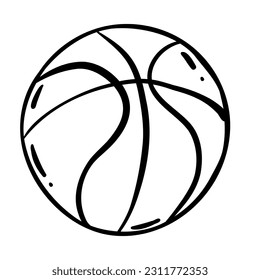basketball vector illustration black on white