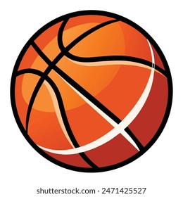 Icono de Ilustración vectorial de baloncesto de alta calidad