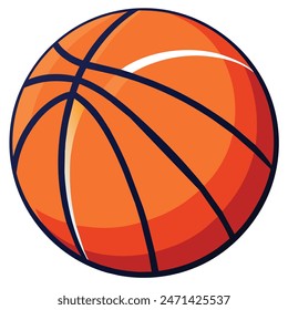Icono de Ilustración vectorial de baloncesto de alta calidad