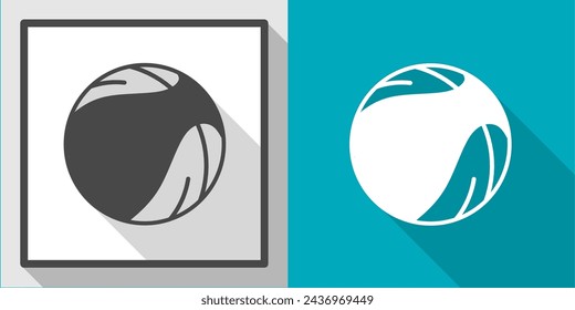 Basketball vector illustration icon with shadow. Illustration for business.