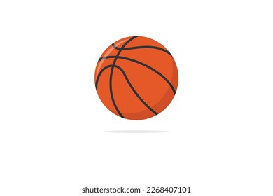 Ilustración vectorial de baloncesto aislada en fondo blanco. diseño vectorial de estilo plano