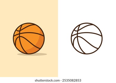 Basketball Vector Illustration, isolated on background. basketball clip art.