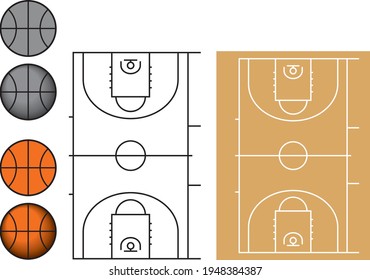 Basketball vector illustration material collection