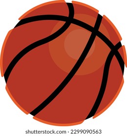 basketball Vector illustration on a transparent background. Premium quality symbols. Flat icons for concept and graphic design.