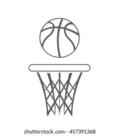 Basketball, vector illustration on white background