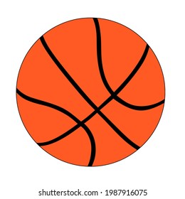 Basketball, Vektorgrafik. Orangefarbener Basketball