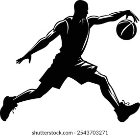 basketball vector illustration , silhouette  