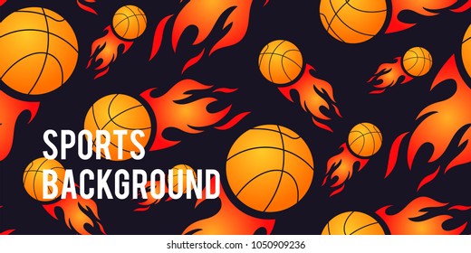 Basketball vector illustration. Sport design. Simple design.Seamless pattern. Sport background.