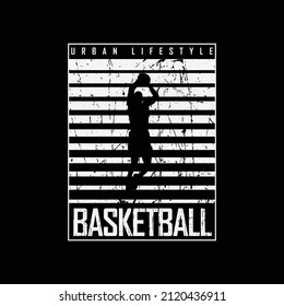 BASKETBALL vector illustration and typography, perfect for t-shirts, hoodies, prints etc.