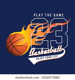 Basketball vector illustration and typography, perfect for t-shirts, hoodies, prints etc.