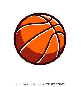 Basketball-Vektorgrafik einzeln auf weißem Hintergrund
