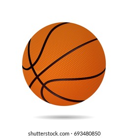 Basketball Vector Isolated On White Background Stock Vector (Royalty ...