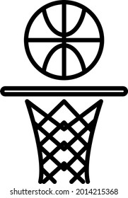 Diseño de iconos de línea de vectores de BasketBall

