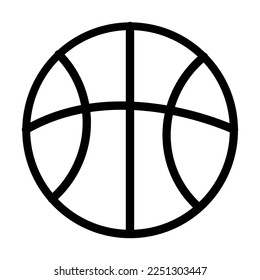 Diseño de iconos de la línea de vectores de baloncesto