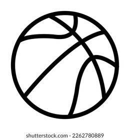 Diseño de iconos de la línea de vectores de baloncesto