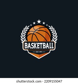 basketball vector logo for competition or club best simple and elegant design 