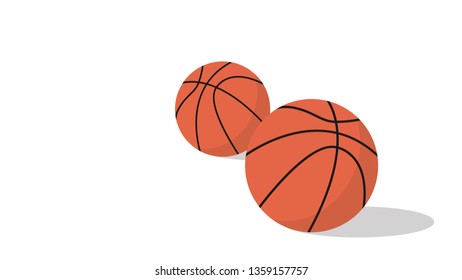 basketball vector. on white background. free space for text. copy space.
