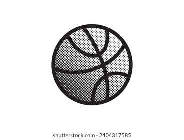 Basketball vector on white background.