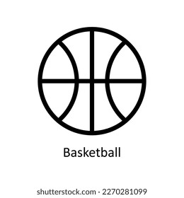 Basketball Vector   outline Icons. Simple stock illustration stock