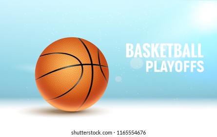 Basketball Vector Poster Game Tournament Realistic Stock Vector ...