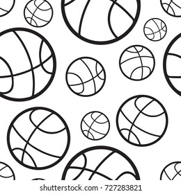 Basketball Vector Seamless Pattern