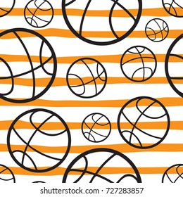 basketball vector seamless pattern