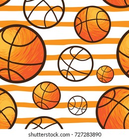 basketball vector seamless pattern