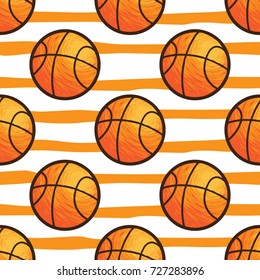 basketball vector seamless pattern