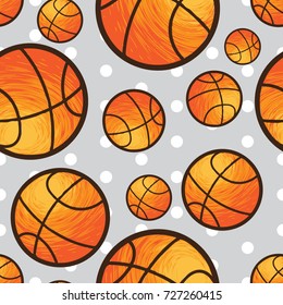 basketball vector, basketball seamless pattern, basketball background texture