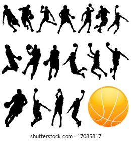 basketball vector set