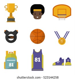 Basketball vector set.