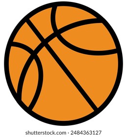 Basketball vector simple flat icon.