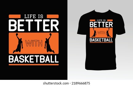 Basketball Vector T Shirt Design. 
