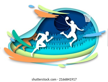 World Of Sports. Vector Illustration Of Sports Icons: Basketball