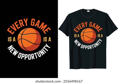 Basketball Vector T-shirt Design - Basketball - Basketball typography sport t shirt design