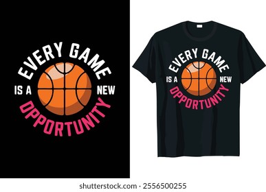 Basketball Vector T-shirt Design - Basketball - Basketball typography sport t shirt design