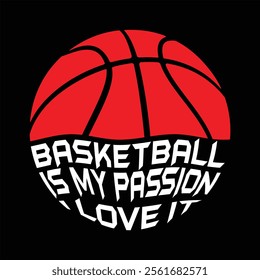 Basketball vector typography t-shirt design.
