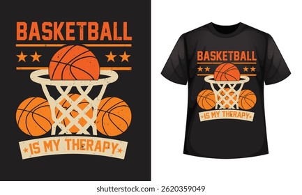 Basketball Vibes  Typography and Illustration Tees.