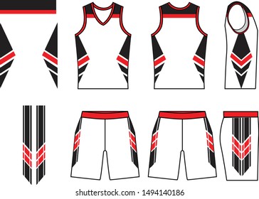 basketball wear vector template pattern