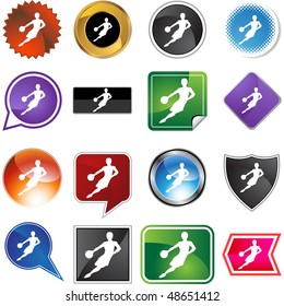 Basketball web button isolated on a background