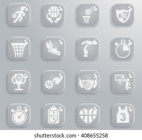 basketball web icons for user interface design
