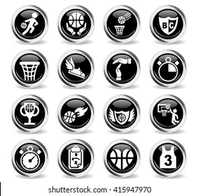 basketball web icons for user interface design