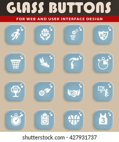 basketball web icons for user interface design