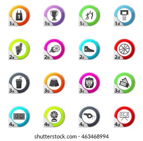Basketball web icons for user interface design