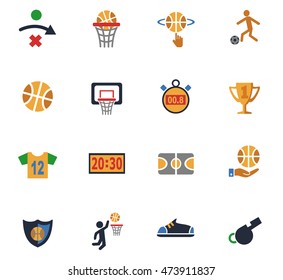 basketball web icons for user interface design