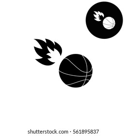 basketball  - white vector icon