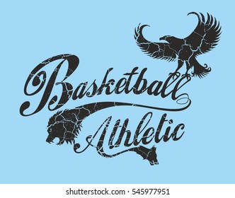 Basketball wild team graphic design vector art