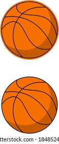Basketball with and without Orange Edge